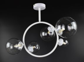 Люстра стельова на 5 лампочок 26495 Білий 51х24х52 см.