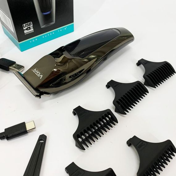 Машинка для стрижки волосся VGR V-070 Тример акумуляторний з USB та індикатором зарядки | Зображення 8