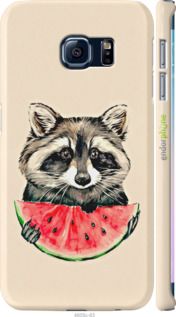 Чохол на Samsung Galaxy S6 Edge G925F Єнотик з кавуном "4605m-83-2448"