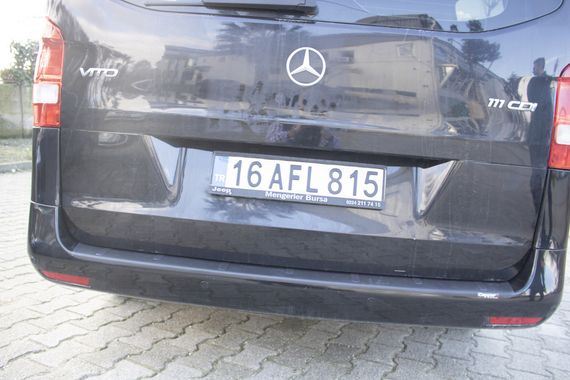 Накладка на задній бампер EuroCap (ABS) для Mercedes Vito / V W447 2014-2024 рр | Зображення 3
