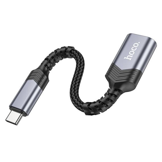 Перехідник Hoco UA24 Type-C male to USB female 3.0 Metal gray | Зображення 2
