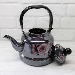 Чайник на плиту Edenberg Розы EB-3356-Roses-Black 2.5 л черный