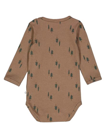 Дитяче новорічне боді для новонароджених Green Cotton 80 см Кавовий (25111232) | Зображення 1
