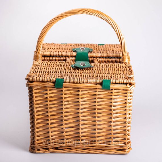 Кошик плетений для пікніка з посудом на 4 персони 48х33х43 см набір посуду туристичний для кемпінгу HP-ZQ-3 | Зображення 8