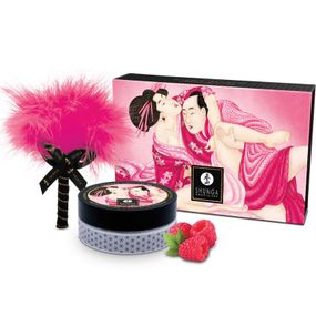 Вкусная пудра для оральных ласк Shunga Body Powder Raspberry feeling, 75 г, аромат малины
