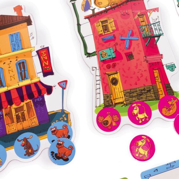 Дитяча настільна гра Готель "Гавкіт" VT8055-43, 4 готелі 24 жетони собак | Зображення 3