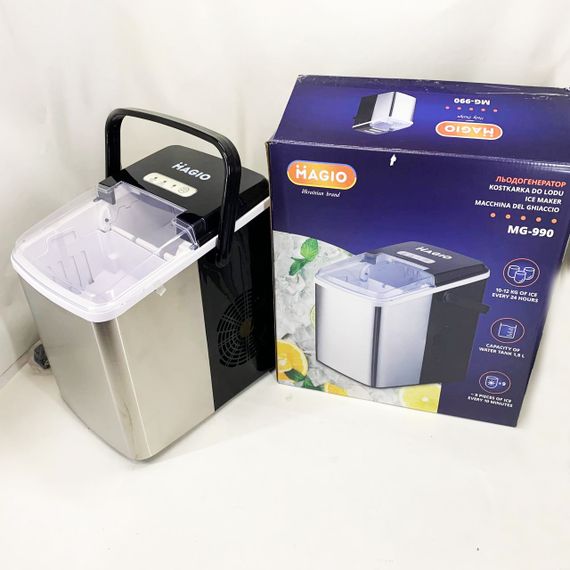 Ледогенератор воздушный Magio MG-990 120 Вт 12 кг, Генератор льда, Ледогенератор для кафе и ресторанов FA-61 | Зображення 1