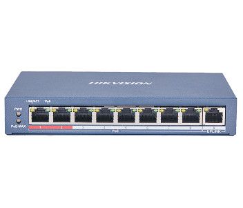Hikvision DS-3E0109P-E(C) POE Комутатор 8 портів некерований
