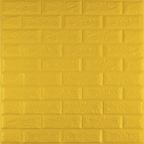 3D панель самоклеюча 700х770х5мм цегла Жовтий (010-5) SW-00000146