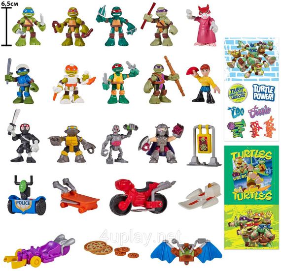 Адвент-календар Черепашки-ніндзя Teenage Mutant Ninja Turtles Advent Calendar оригінал Playmates Toys | Зображення 2