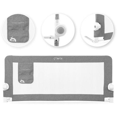 Защитный барьер для детей MoMi Lexi XL для кровати dark gray (AKCE00021) | Зображення 1