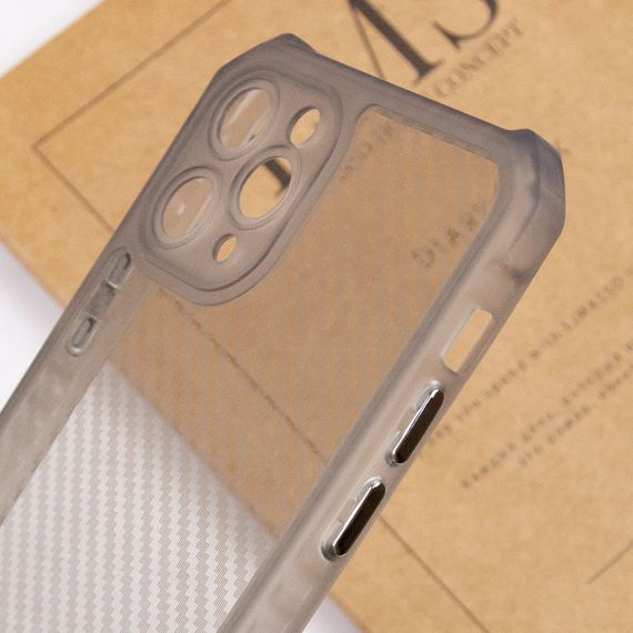 Чехол TPU Ease Carbon color series для Apple iPhone 11 Pro Max (6.5") Черный / Прозрачный | Зображення 3