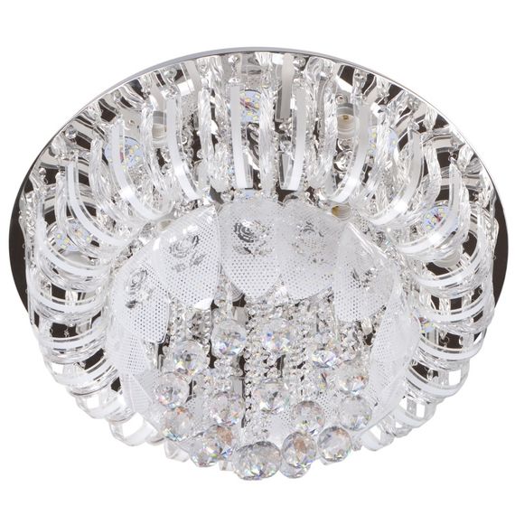 Люстра потолочная хрустальная с подсветкой LED E27 60W Glass (BCL-642/9)