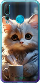 Чохол на Huawei Nova 4 Білий кіт "5646u-1632-2448"