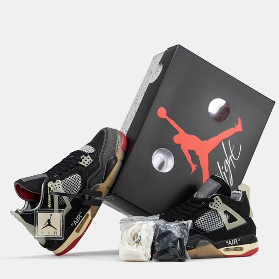 Кросівки Air Jordan 4 x "OFF-White" весна / літо / осінь 2074 40 25.5 см | Зображення 8