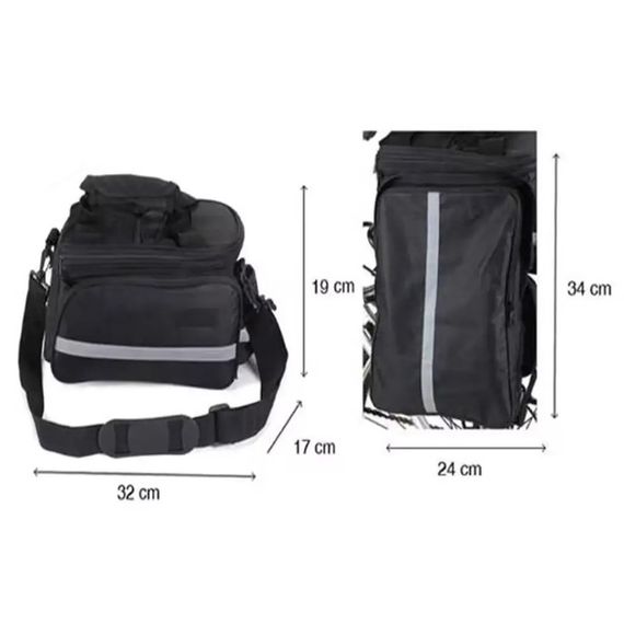 Велосумка на багажник 950С 17x32x19 см WQ-38 | Зображення 3