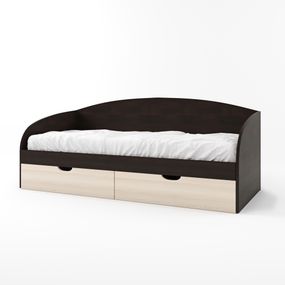 Ліжко односпальне Еверест Комфорт 80х190 см венге/дуб молочний (EVR-2096)