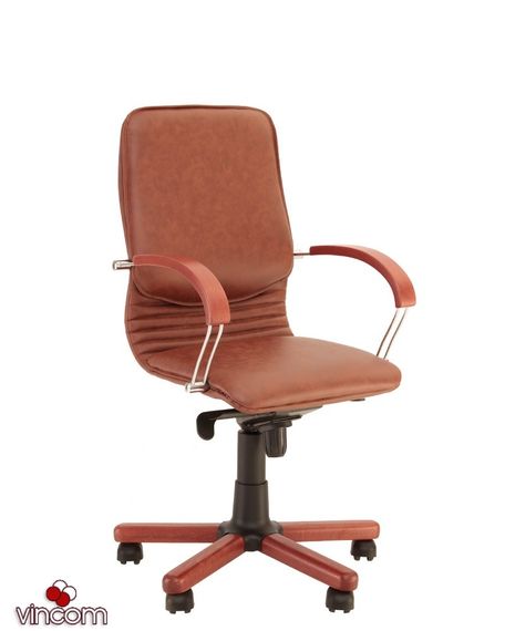 Кресло Новый Стиль NOVA wood LB chrome (Экокожа) | Зображення 3