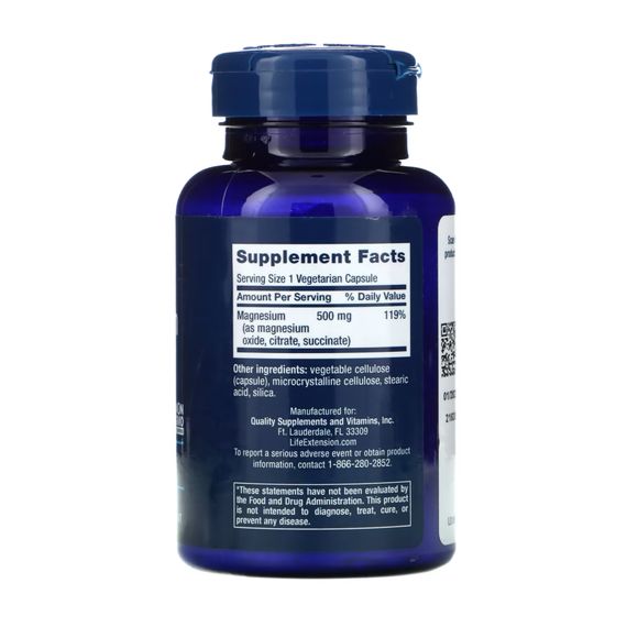 Magnesium Caps 500 mg - 100 vcaps | Зображення 1