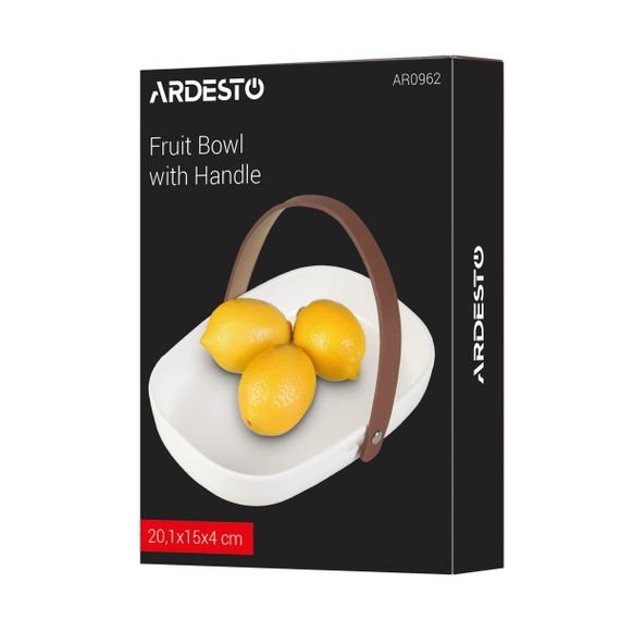 Фруктівниця квадратна Ardesto AR0962 20.1х15х4 см біла | Зображення 3