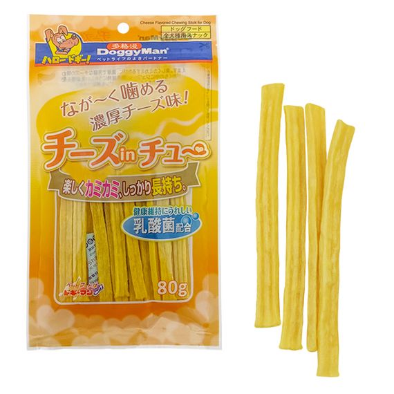 Ласощі для собак DoggyMan Cheese Chewing Stick із сиром, 11 см, 80 гр