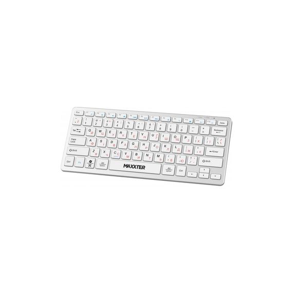 Клавіатура Maxxter KBW-C01S-UA Wireless UA White (KBW-C01S-UA) | Зображення 1