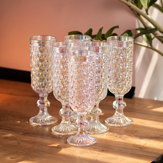 Набір келихів для шампанського 6 штук по 160 (мл) Хамелеон HP-19-109 | Зображення 3