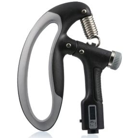 Еспандер кистьовий з лічильником PowerPlay PP-4403 з регульованим навантаженням 10-100 кг, Чорний (PP_4403_Black)