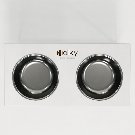 Миски на подставке для больших собак Hollky Base XL40 (2 × 1,8 л) BXL40-522640-WHWH | Зображення 3