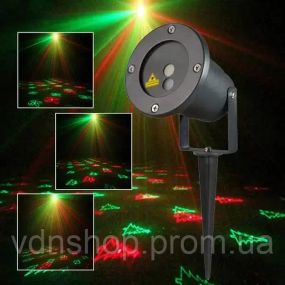 Лазерный проектор-освещения STAR SHOWER RG12 с пультом, уличный проектор с металлическим корпусом