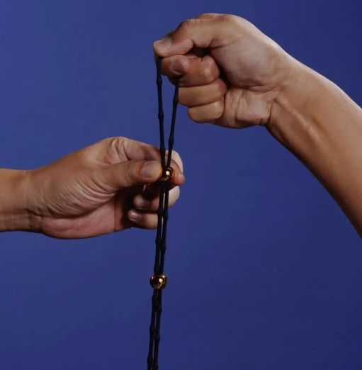 Ерекційне ласо рельєфне UPKO, силіконове, чорне, One Size | Зображення 2