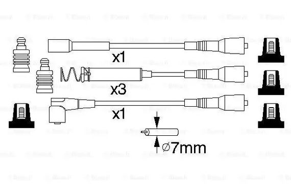 Комплект дротів запалювання OPEL ASTRA, OPEL VECTRA, BOSCH (0986356801) | Зображення 4