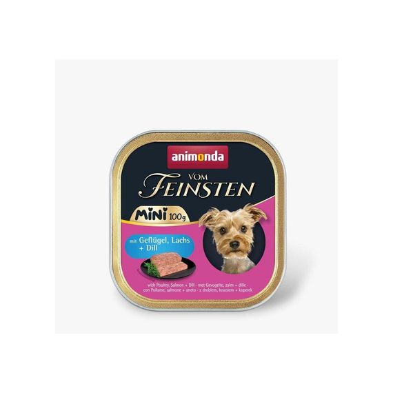 Корм вологий Vom Feinsten Adult Mini для собак міні порід з птицею, лососем 100 г | Зображення 1
