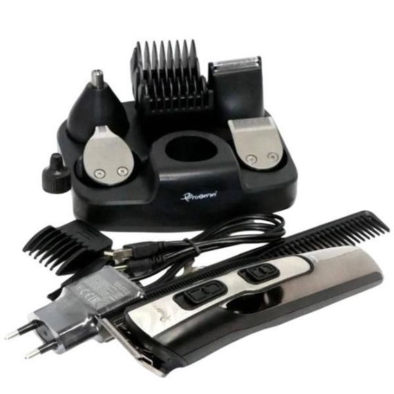 Акумуляторна машинка для стрижки Geemy Gm-592 (10 в 1) Чорна