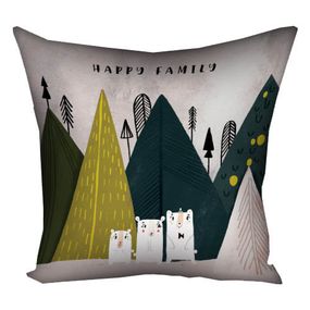 Подушка габардинова з принтом Happy family 30x30 (3P_22NG049)