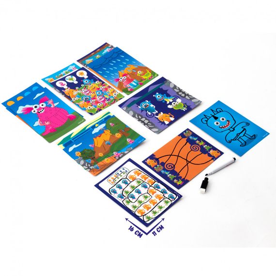 Розвиваюча гра для малюків «Пиши та витирай. Монстрики »VT5010-18 з маркером | Зображення 1