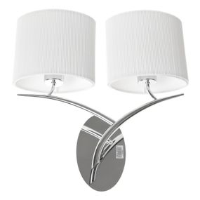 Бра настенное накладное с абажуром BL-510W/2 E27 CHR