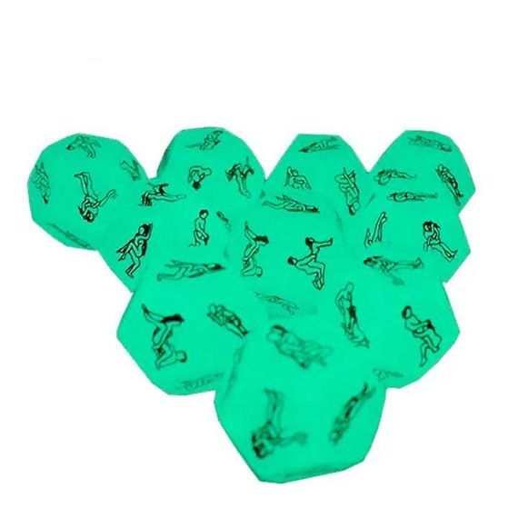 Романтична гра неоновий дванадцятигранний кубик "Пози" — Sex кубик | Зображення 4