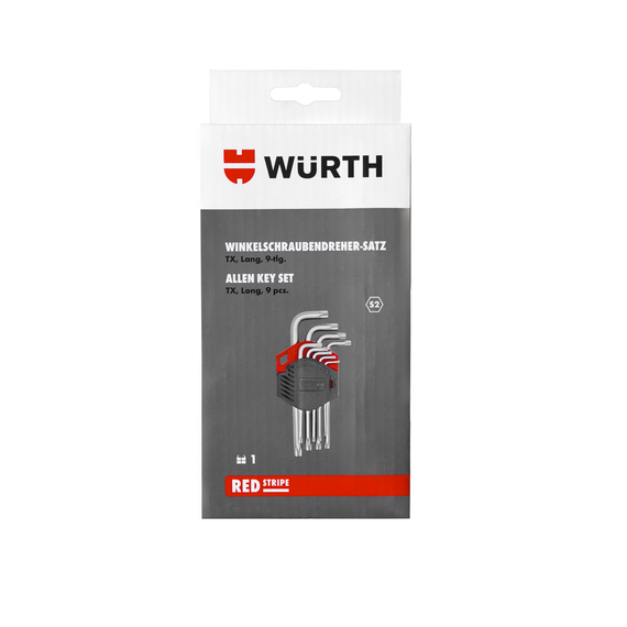 Набір ключів Г-подібних TORX, TX10-50, 9 шт., RED STRIPE | Зображення 1