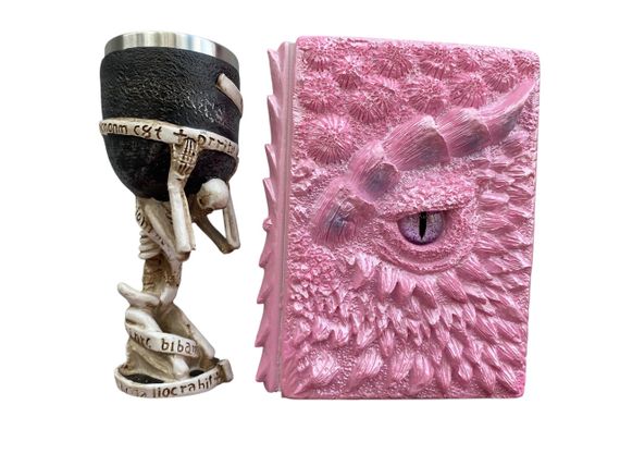 Подарунковий набір Келих 3D Скелет на Колені та Блокнот 3D «Дракон Єдинорога»