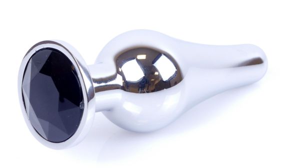 Анальний затор Boss Series - Jewellery Silver BUTT PLUG Black, BS6400074 Sex Aura | Зображення 2