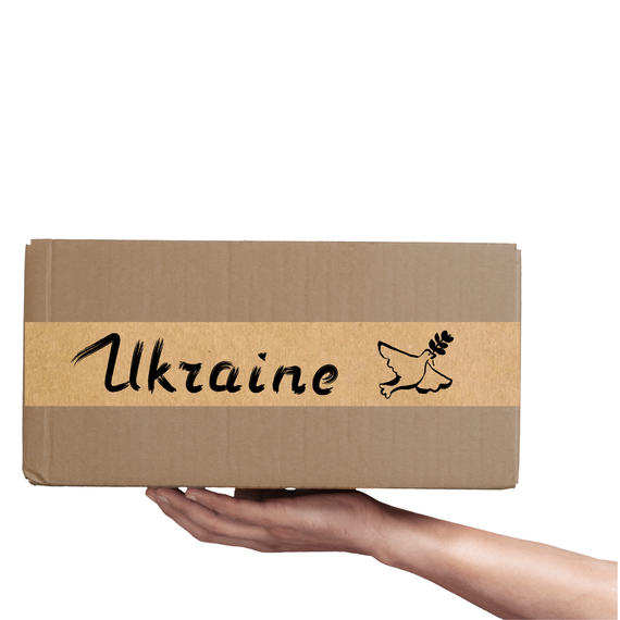 Скотч этикетка крафт "Ukraine 01", 50х294 мм (100 шт/рулон) с принтом, самоклеющаяся Viskom | Зображення 3