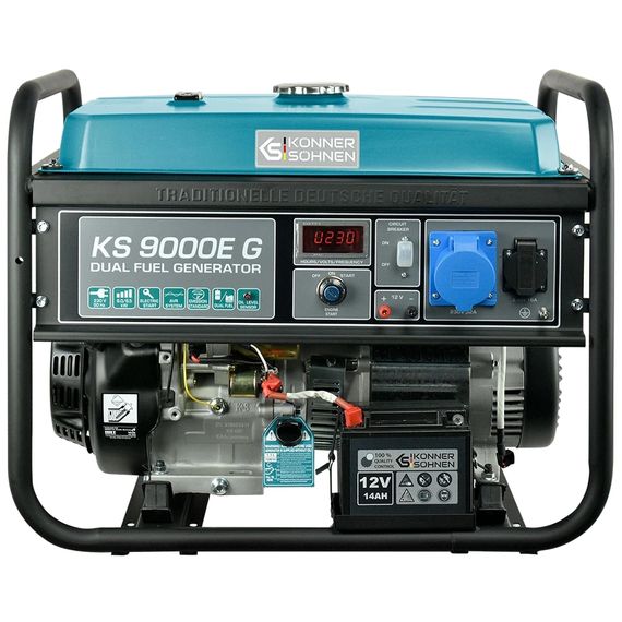 Konner&Sohnen KS 9000E G 6.5кВт 230В электростартер Генератор газо-бензиновий