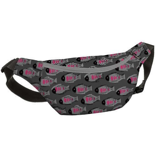 Сумка на пояс бананка Bumbag Рыбки 27x16 см (BB_18J051_SE_BL)