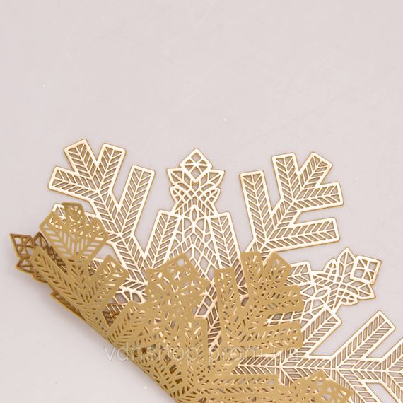 Килимок для сервірування столу Snowflake 38 см, золото HP-36327-13 | Зображення 1