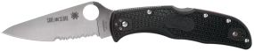 Ніж Spyderco Endela Thin Red Line напівсерейтор