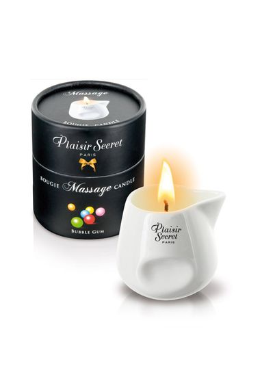 Масажна свічка Plaisir Secret Paris Bougie Massage Candle Bubble Gum, жувальна гумка, 80 мл | Зображення 1