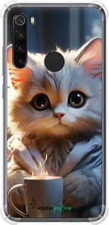Чохол на Xiaomi Redmi Note 8 Білий кіт "5646sp-1787-2448"