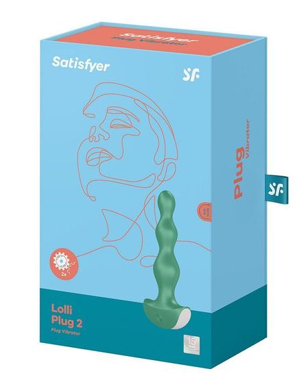 Анальный стимулятор-бусины с двумя моторами Satisfyer Lolli-Plug 2 Green | Зображення 5