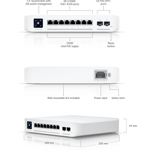 Комутатор мережевий Ubiquiti USW-PRO-8-POE | Зображення 7